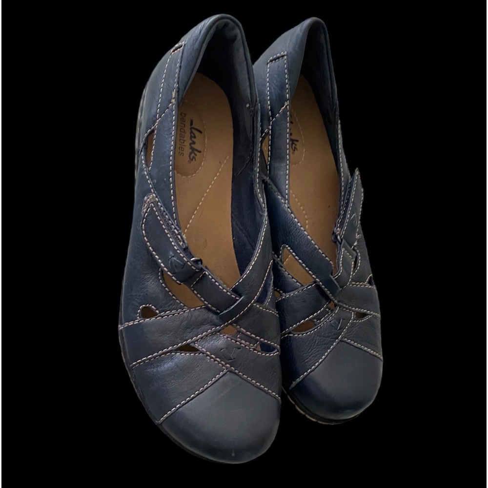 Clarks Womens Ashland Spin Q Closed Toe Slip-On Shoe. Sz 8m